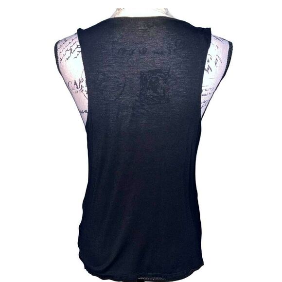 Dakota Collective Lanis Leather Tank with Knit back black medium - Picture 4 of 6